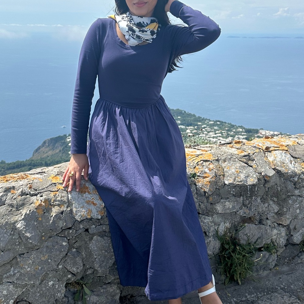 Elegant Navy Blue Maxi Dress